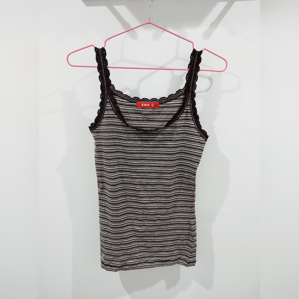 2/$10 3/$12 Black and White Ribbed Sleeveless Tank Top